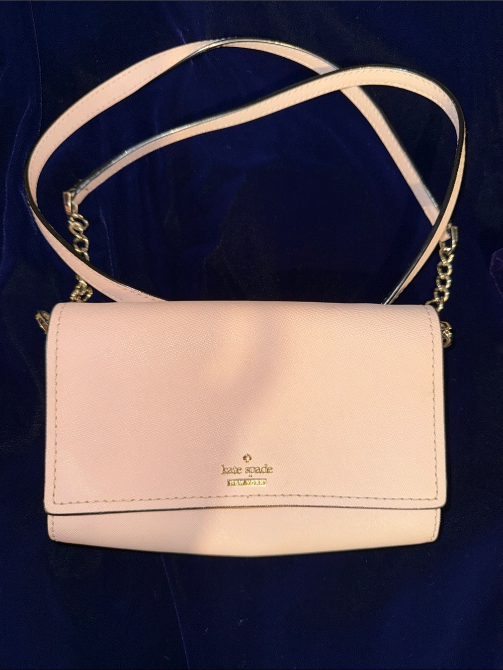 kate spade Pale Pink Saffiano Leather Crossbody Bag